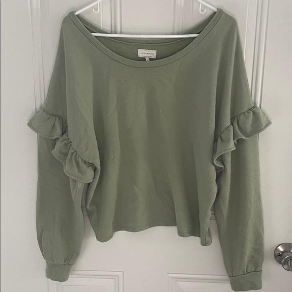 Lucky Brand Sage Ruffle Sleeve Top - Picture 2 of 5
